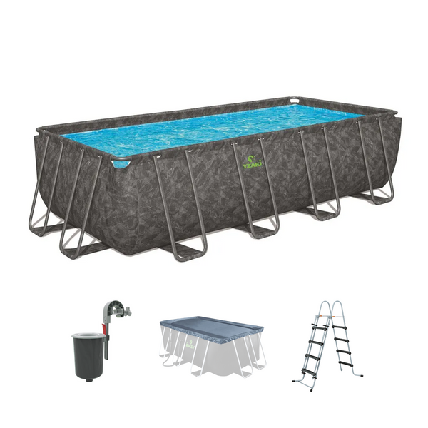 Piscina Yzaki Style rectangular 5,49 X 2,74 X 1,32m con estructura reforzada (sin depuradora)