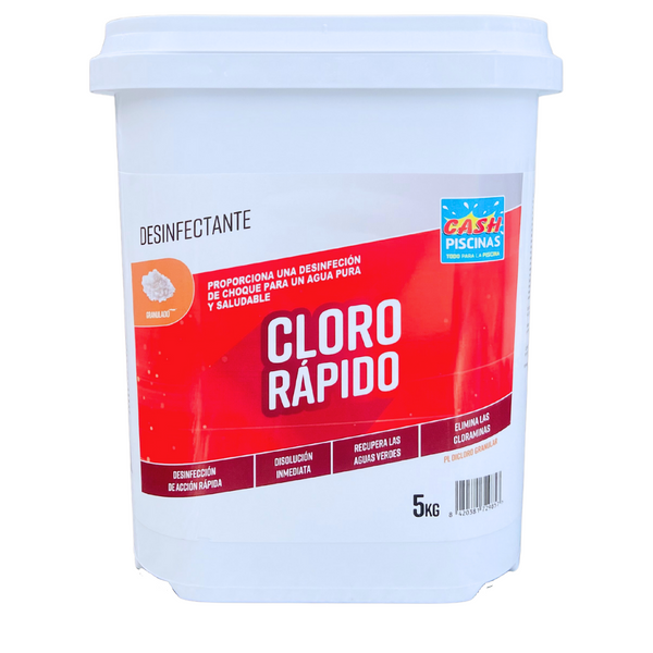 Cloro rápido CP granulado 5kg para piscina