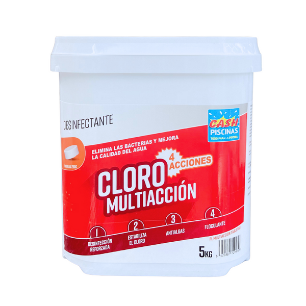 Cloro multiacción 4 acciones - 5kg en pastillas 250g