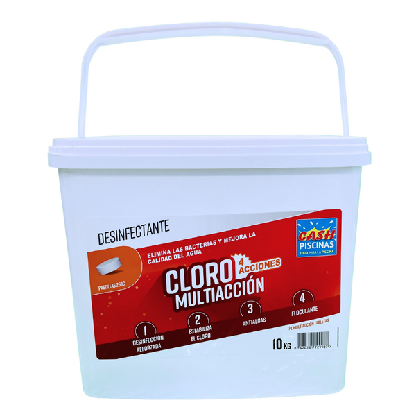 Cloro multiacción 4 acciones - 10kg en pastillas 250g